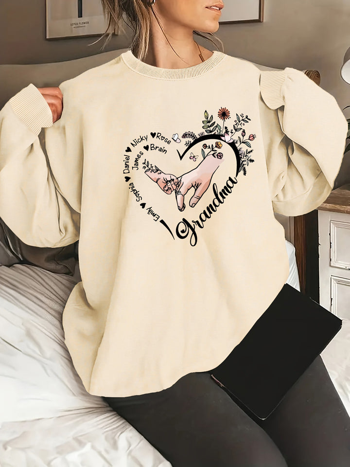 Pull décontracté féminin avec motifs floraux Levoire