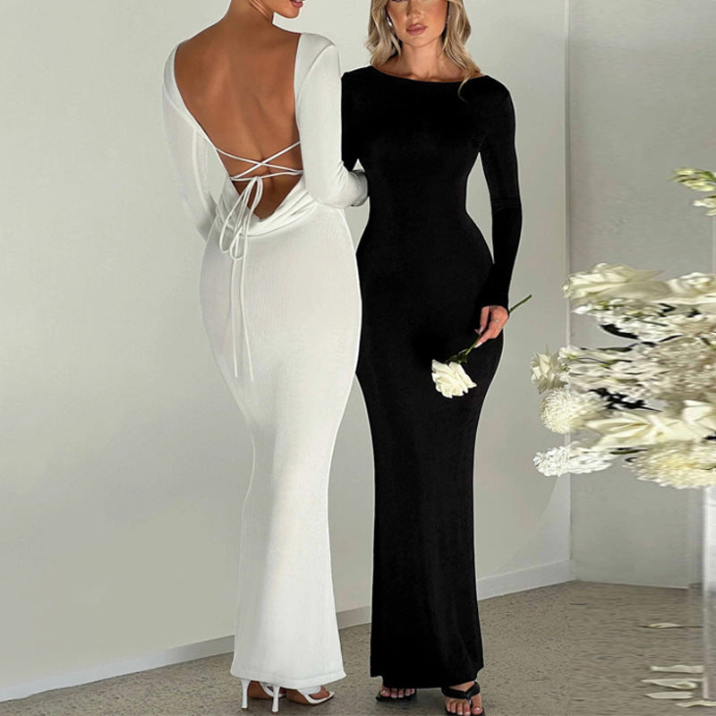 Levoire | Robe élégante avec lacets croisés Blanc