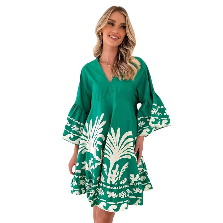 Robe d'été décontractée pour femmes avec des manches volumineuses Levoire