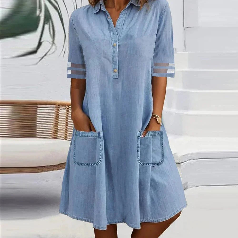 Robe chemise pour femme avec poches pratiques et coupe moderne Levoire