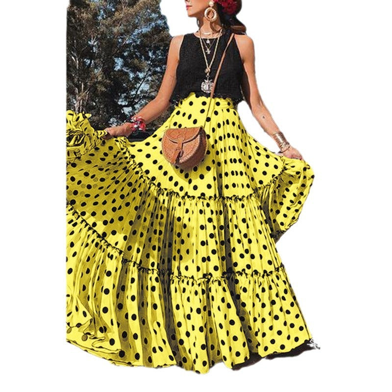 Levoire | Tendance Sexy Décontractée Plissée Jupe Longue