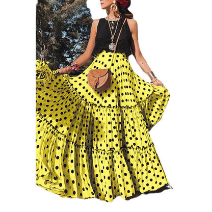 Levoire | Tendance Sexy Décontractée Plissée Jupe Longue