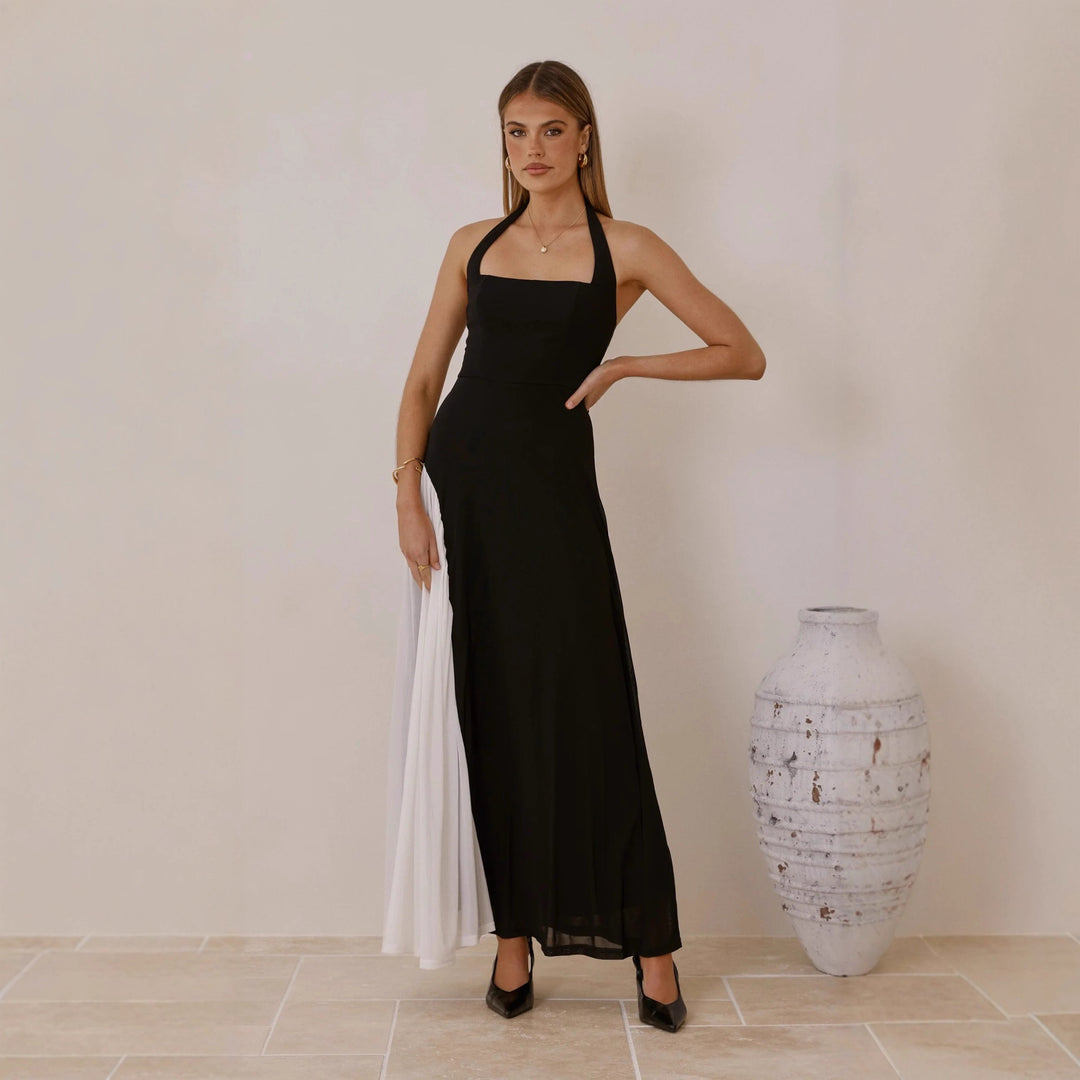 Robe de soirée pour femmes avec coupe asymétrique et accents élégants Levoire