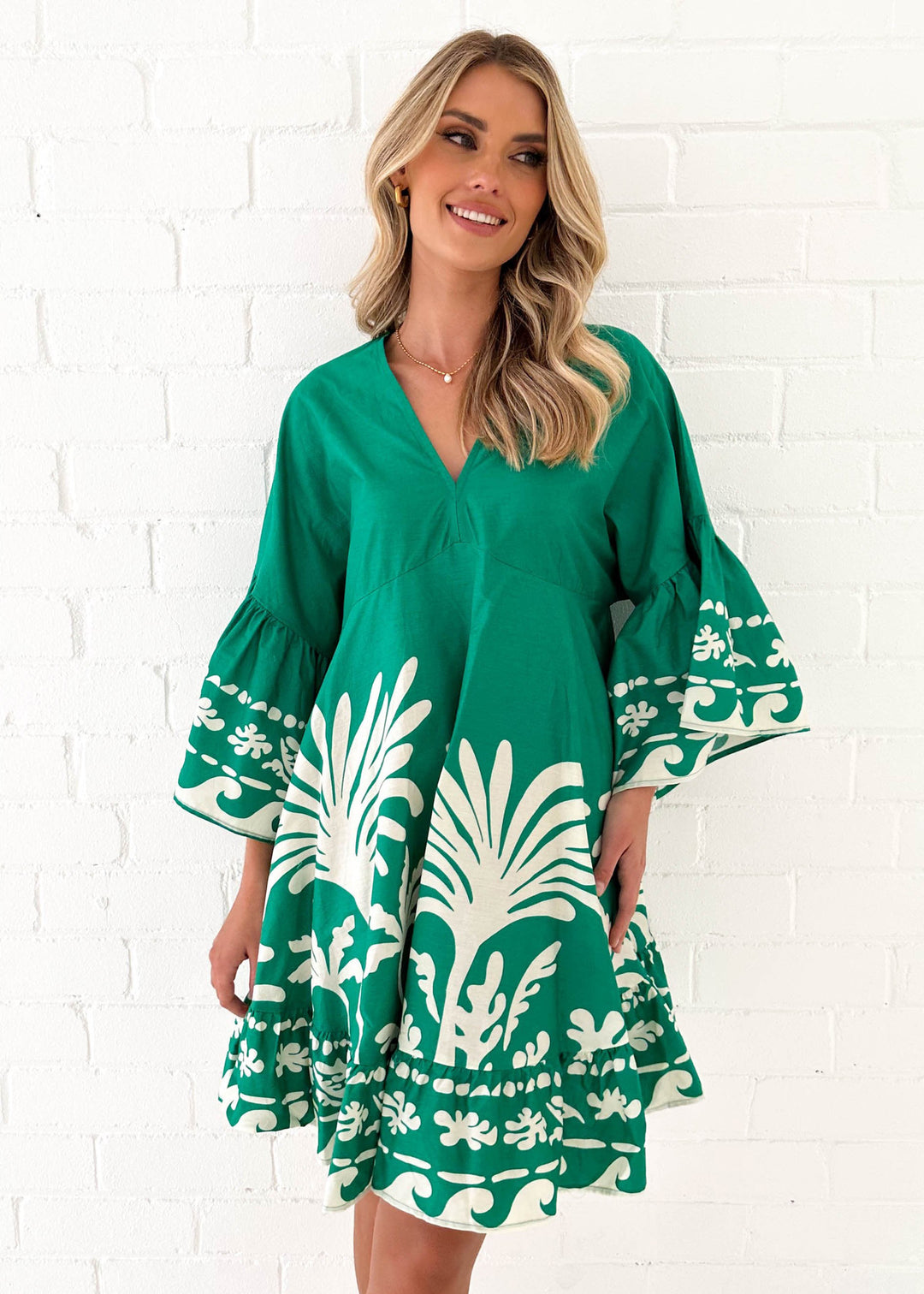 Robe d'été décontractée pour femmes avec des manches volumineuses Levoire