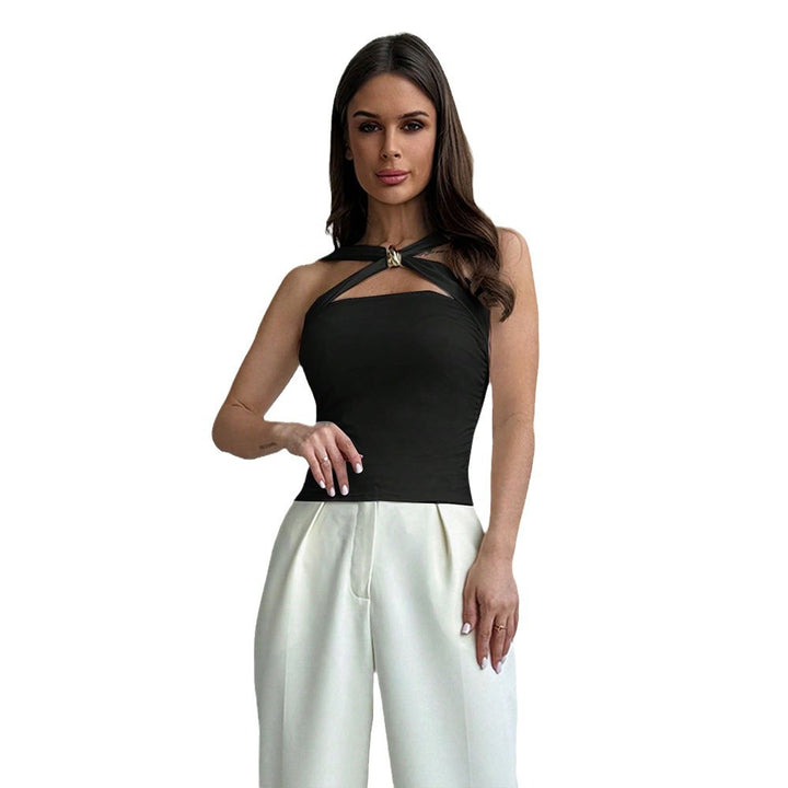 Top élégant pour femmes avec nœud décoratif et décolleté asymétrique Levoire