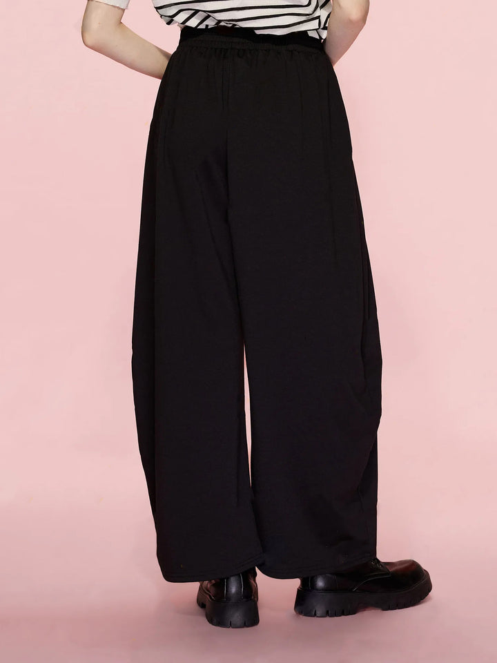 Pantalons Palazzo larges pour femmes avec taille élastique et plis Levoire