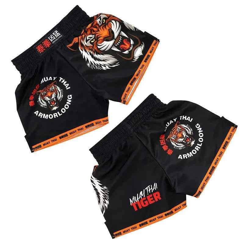 Levoire | Muay Thai Tiger Art martial boxer shorts Noir