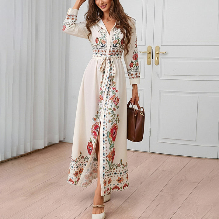 Blouse femme - Maxidress avec un motif brodé complexe Levoire