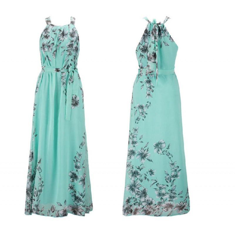 Robe maxi femme avec design floral et décolleté décontracté Levoire