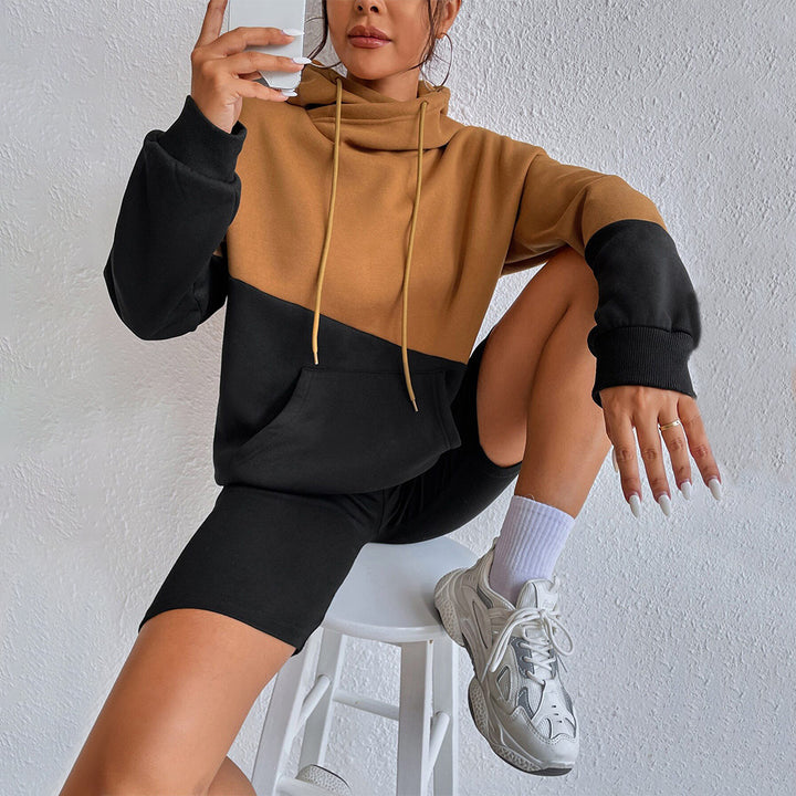 Hoodie surdimensionné pour femmes avec design en blocs de couleurs Levoire