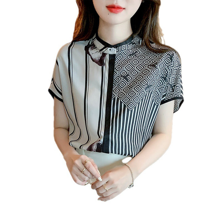 Blouse de mode femme avec motif graphique et détails élégants Levoire