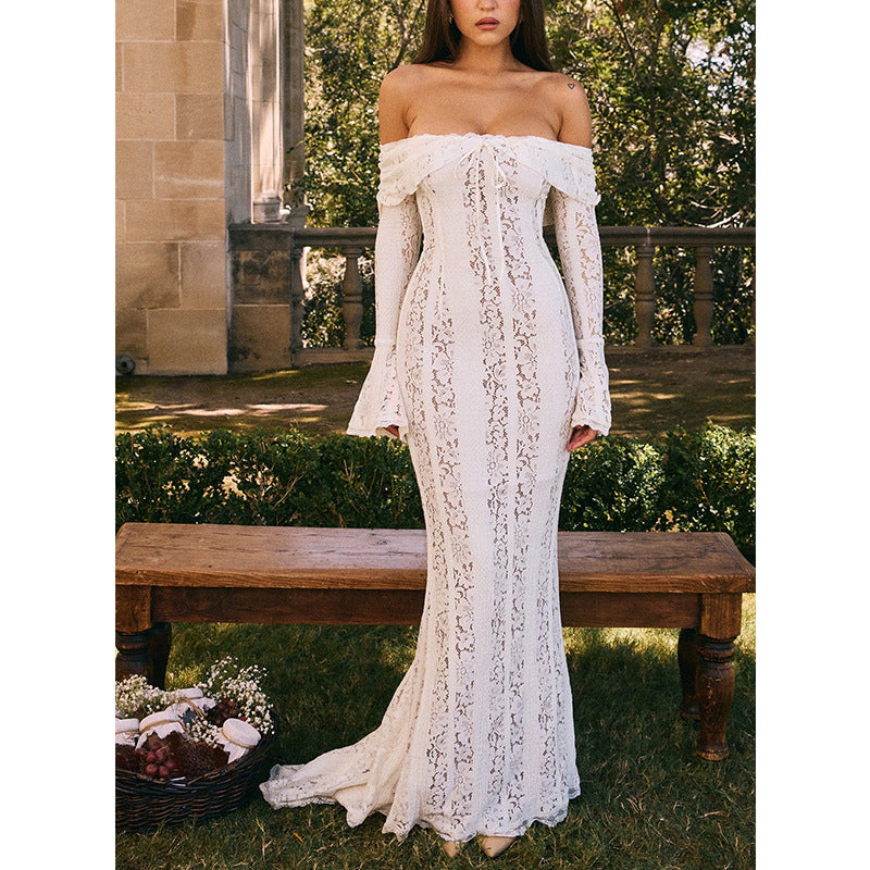 Levoire | Élégant Bustier Robe Longue Slim Fit Sirène Robe