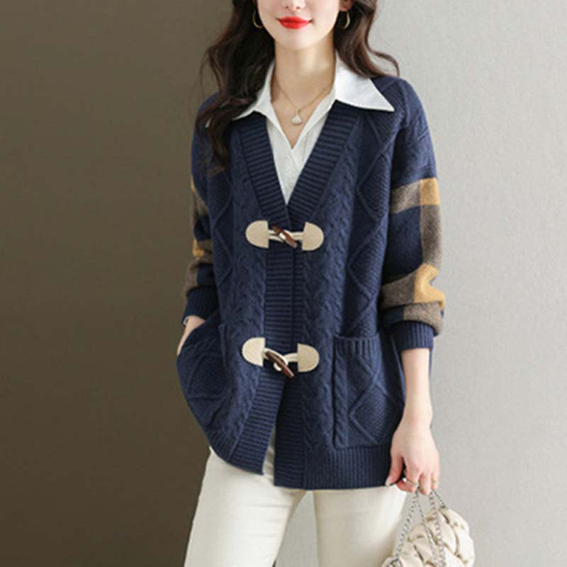 Levoire | Veste En Tricot À Carreaux Vintage