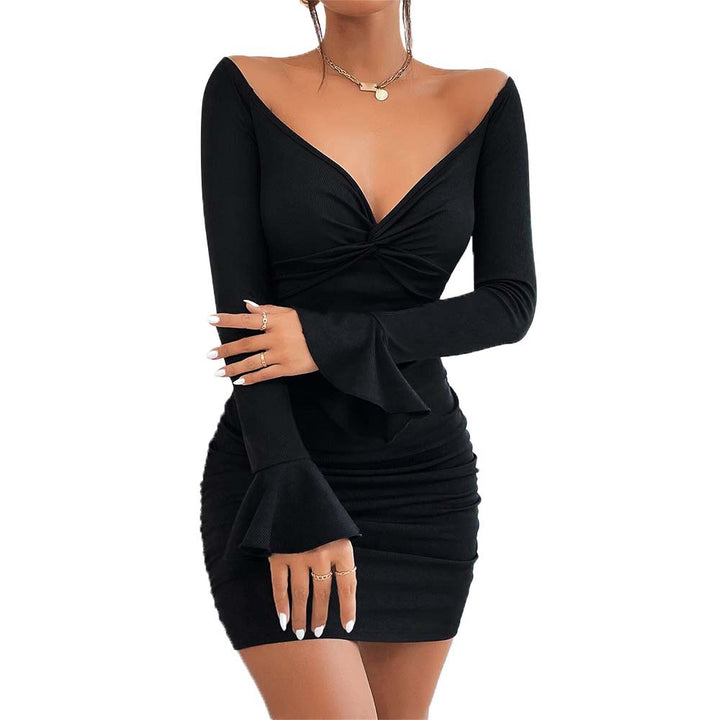 Robe mini femme avec décolleté en V profond et jupe étroite Levoire