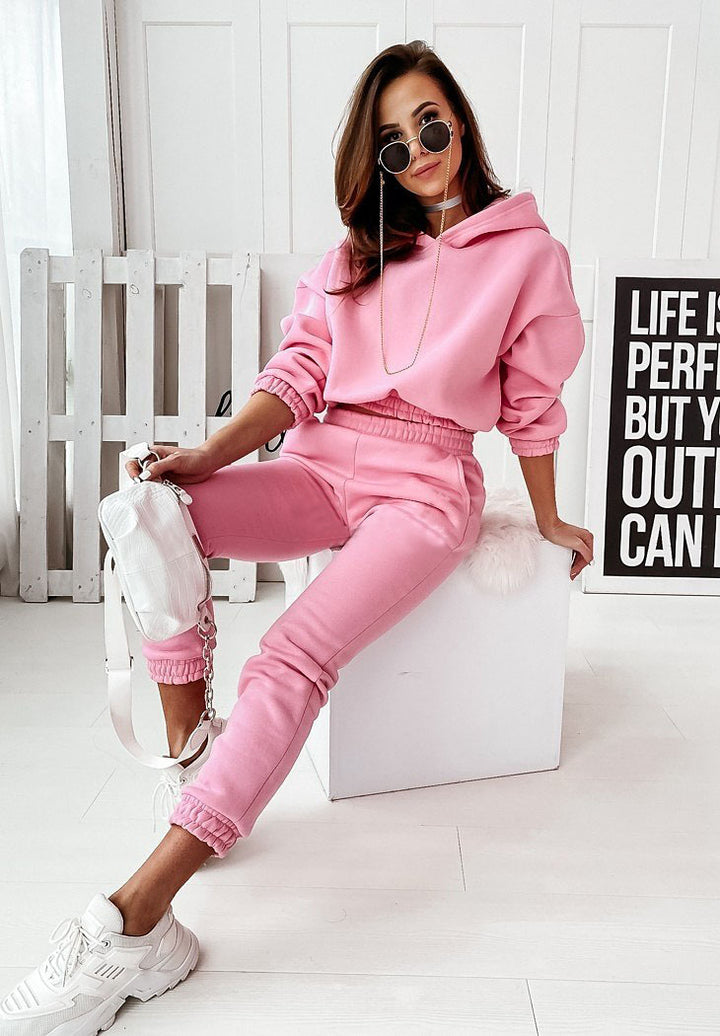 Survêtement confortable pour femmes avec capuche et taille élastique Levoire