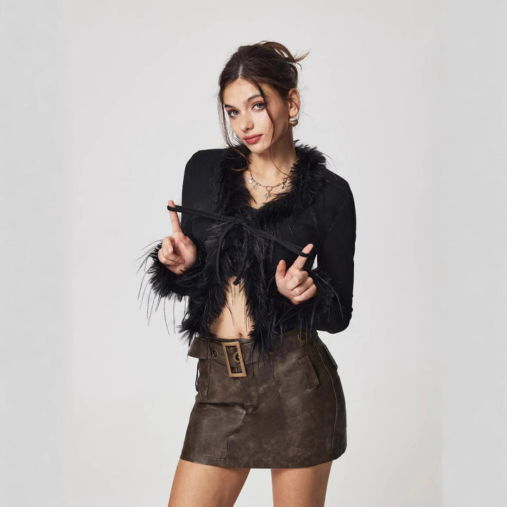 Veste confortable pour femmes avec plumes Levoire