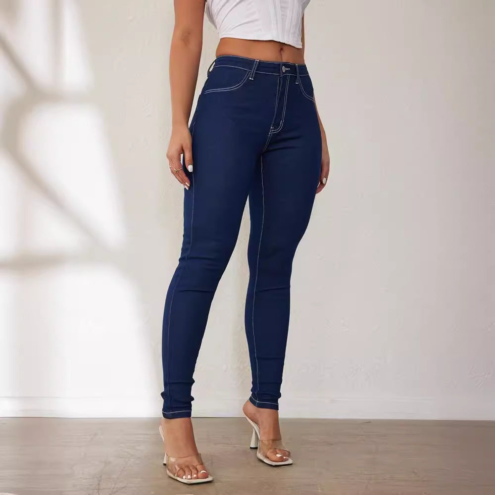 Jeans skinny taille haute pour femmes avec une coupe ajustée Levoire