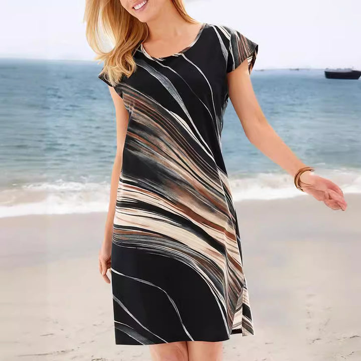 Robe décontractée pour femmes avec une coupe fluide et un motif unique Levoire