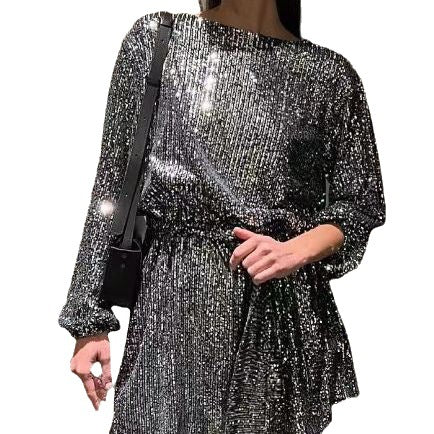 Levoire | Couleur unie, à sequins, taille taille