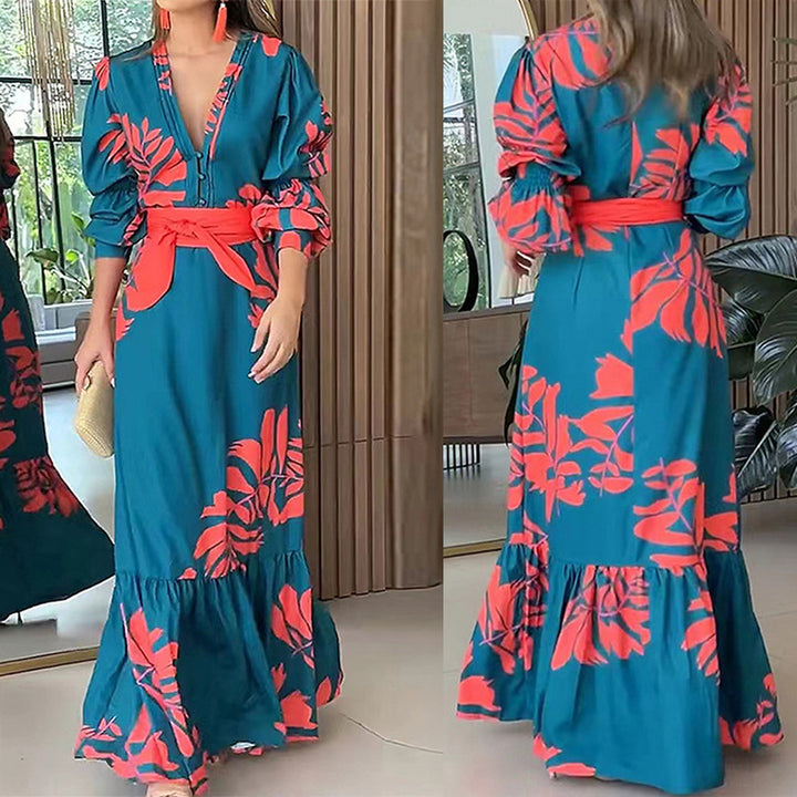 Robe maxi femme avec des motifs floraux élégants Levoire