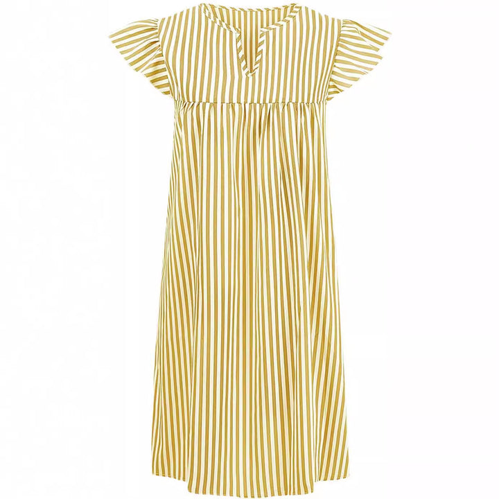 Robe de plage femme à coupe fluide et manches ruffles volumineuses Levoire
