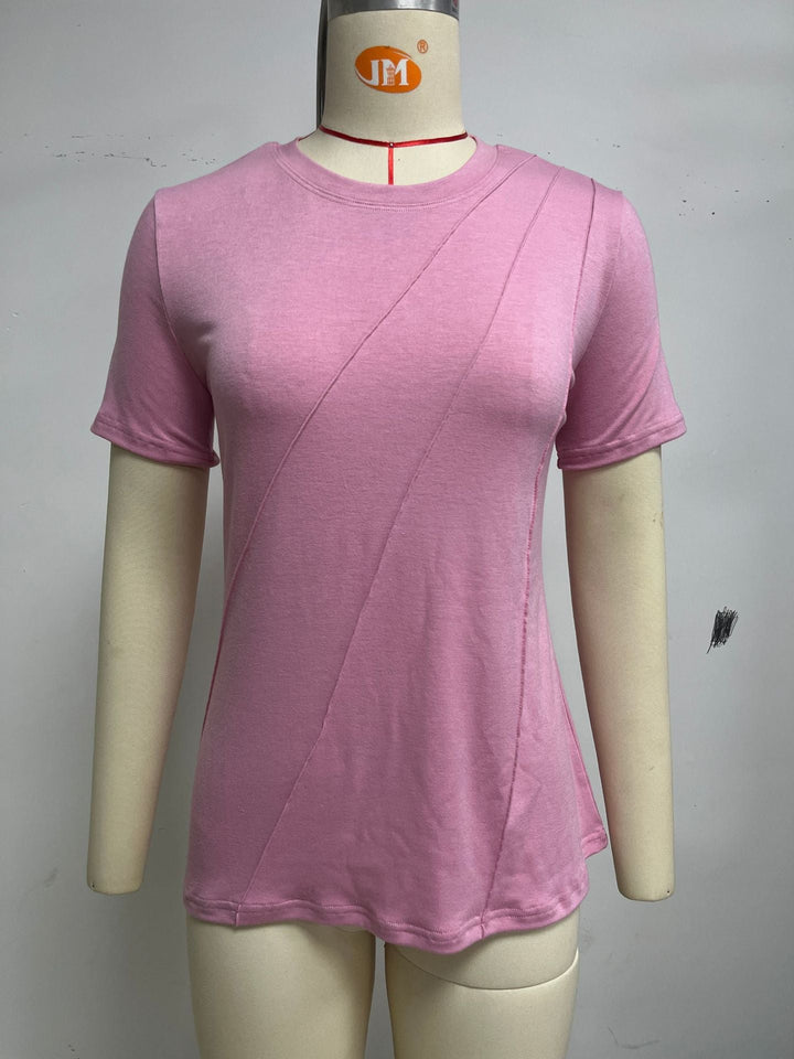 Levoire | Chemise décontractée confortable à col rond à manches courtes Photographie physique