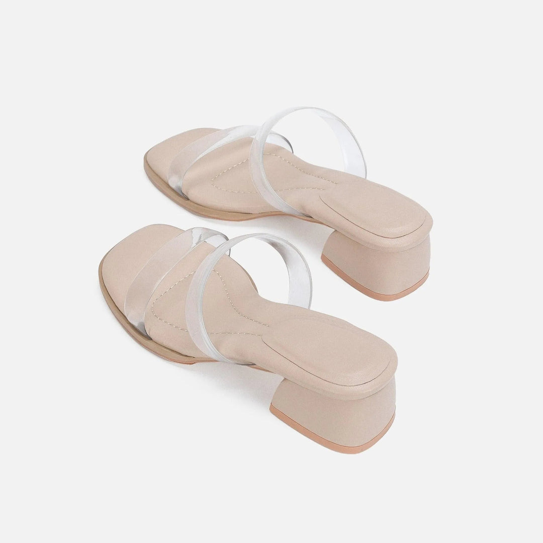 Levoire | Sandales pour femmes à talons moyens transparentes
