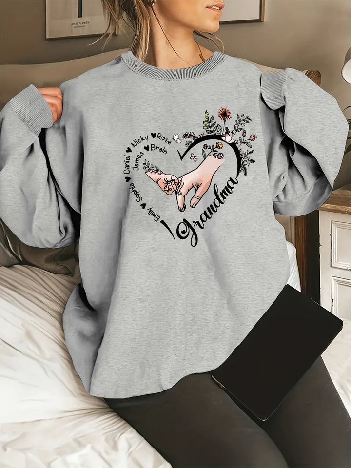 Pull décontracté féminin avec motifs floraux Levoire