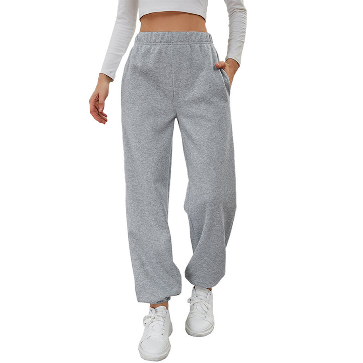 Pantalons de survêtement décontractés pour femmes avec taille élastique et poches latérales Levoire