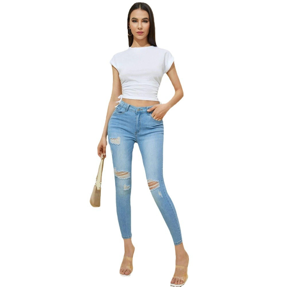 Crop top ajusté pour femmes en coton mélangé de haute qualité Levoire