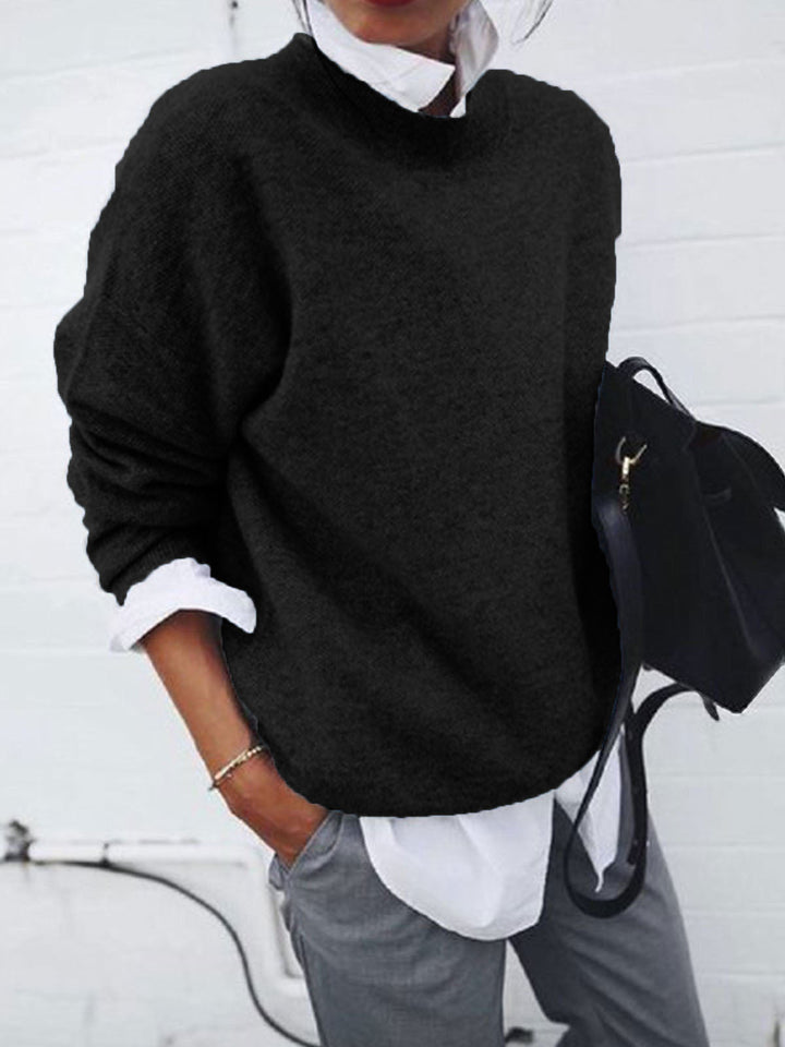 Levoire | Pull Doux À Deux Pièces Noir