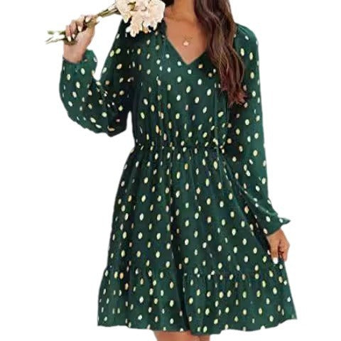 Robe en lin décontractée pour femmes avec détails volantés Levoire