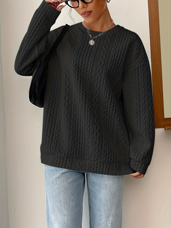 Sweater en tricot pour femmes avec look texturé et coupe décontractée Levoire