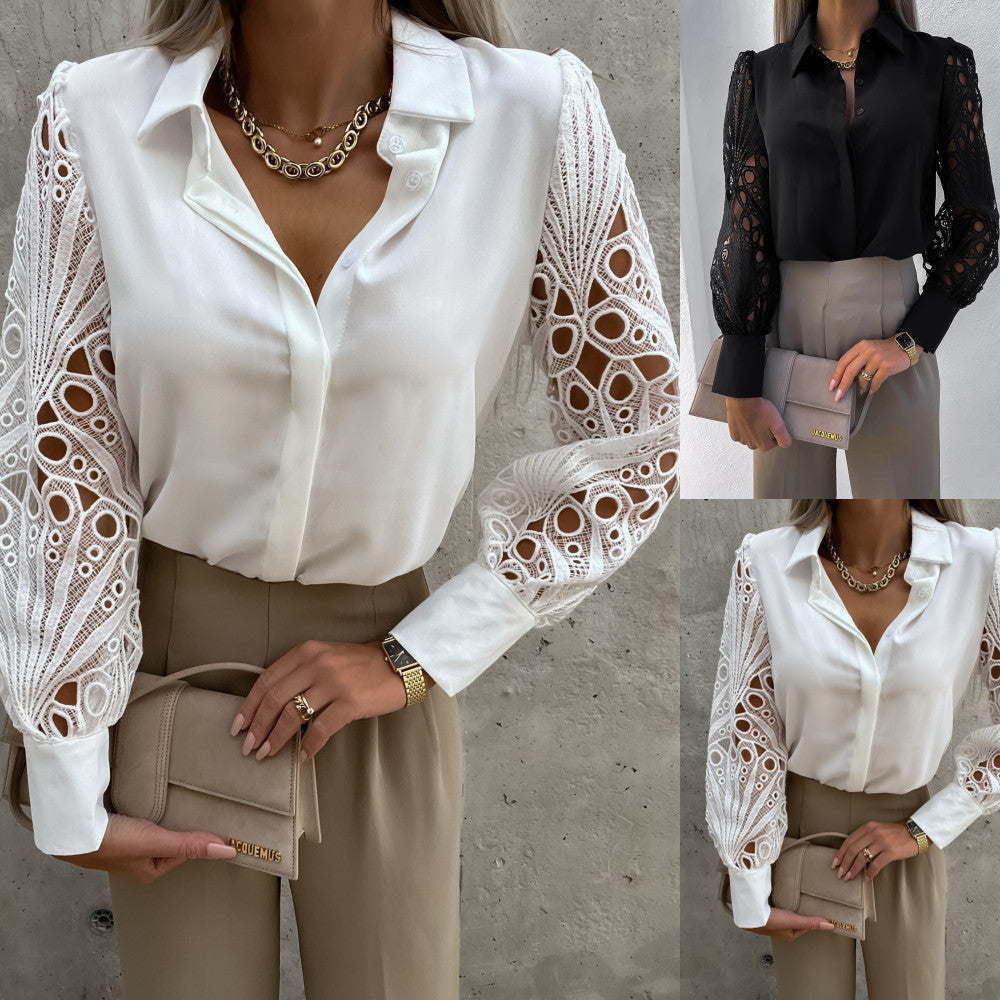Levoire | Jolis tops en dentelle Élégante chemise pour femmes