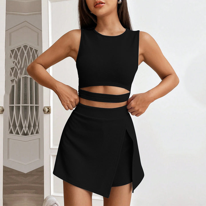 Ensemble de top court et jupe pour femmes Levoire