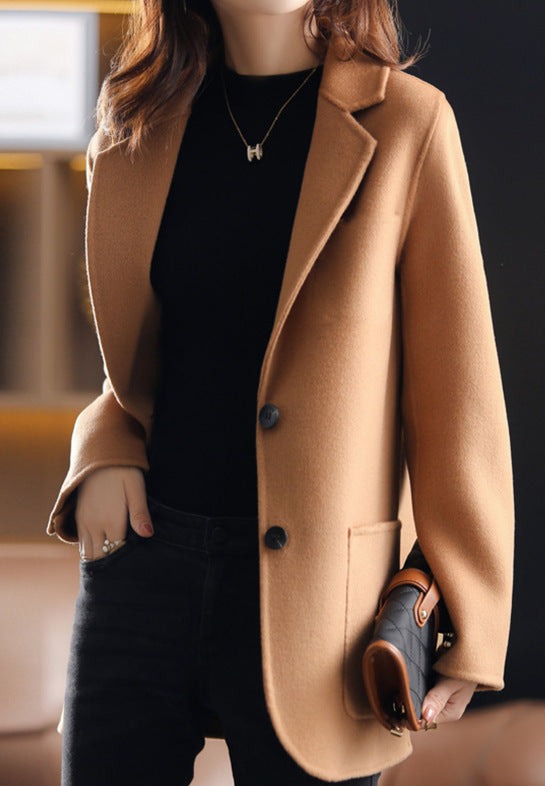 Levoire | Blazer Tweed Poches Manches Longues Braun