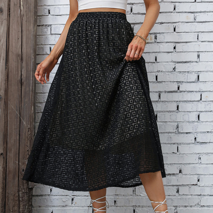 Jupe maxi femme avec un design géométrique élégant et une taille élastique Levoire