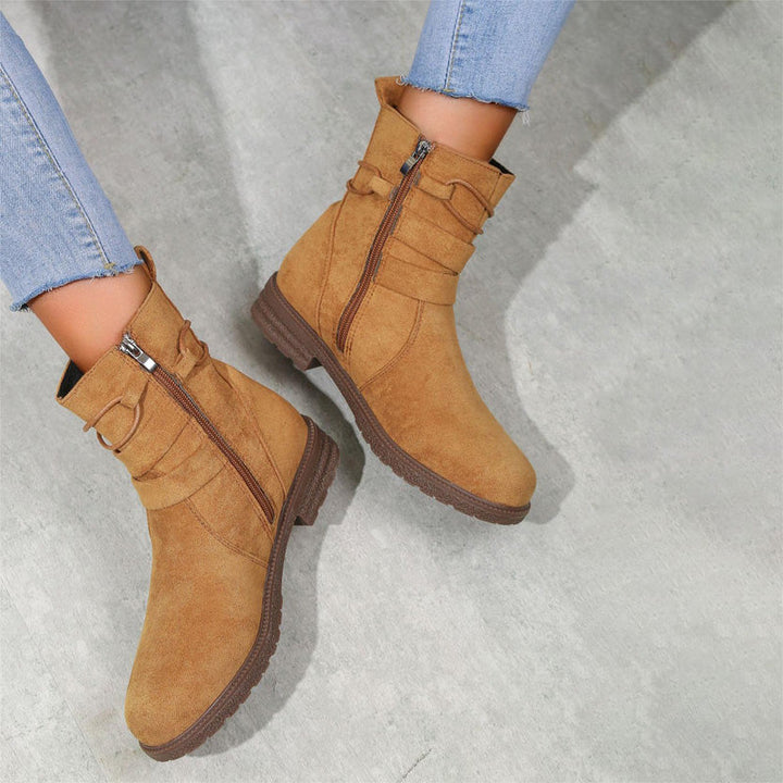 Levoire | Bottes Mi-Hautes Robustes À Boucle Pour Femmes