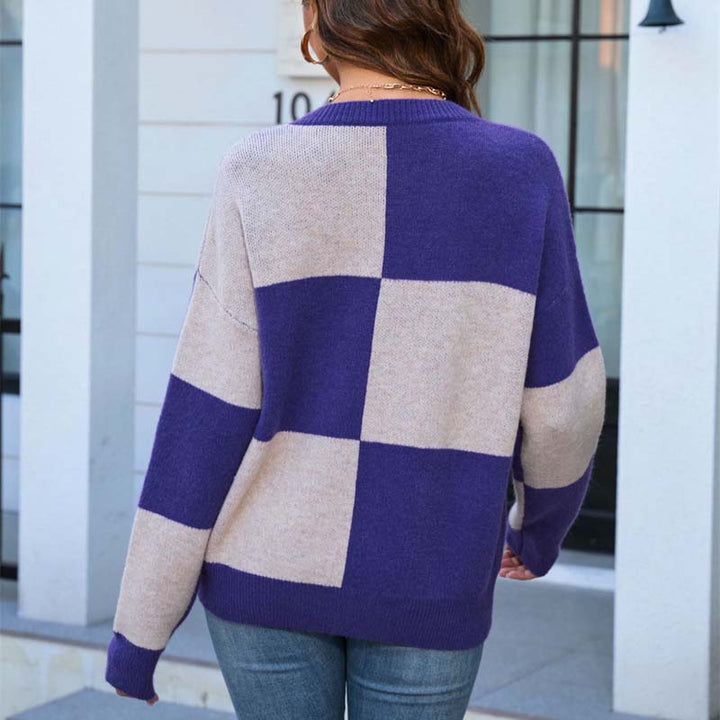 Levoire | Tricot Décontracté À Carreaux