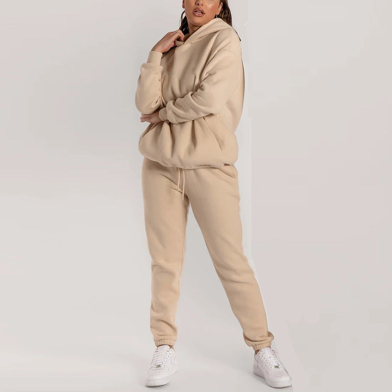 Ensemble de sweat à capuche décontracté pour femmes avec poches pratiques et taille élastique Levoire