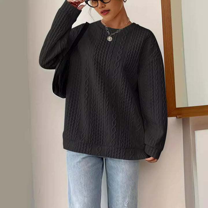 Sweater en tricot pour femmes avec look texturé et coupe décontractée Levoire