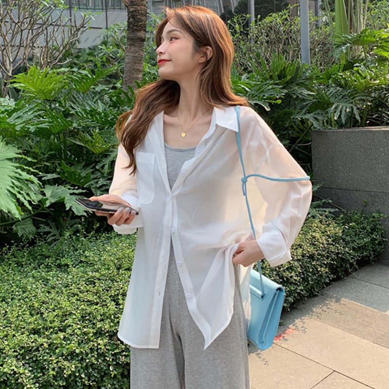Blouse transparente pour femmes avec coupe moderne et coupe décontractée Levoire
