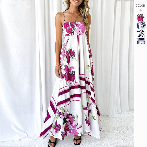 Robe maxi femme avec une coupe aérienne et des accents graphiques modernes Levoire