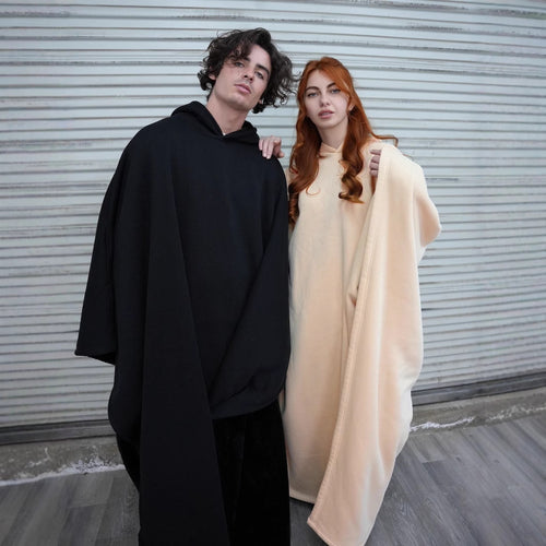 Poncho couverture multifonctionnel pour femmes avec capuche Levoire