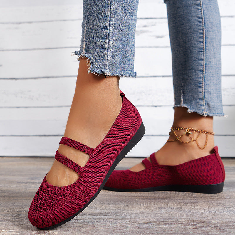 Levoire | Sandales Litistet Avec Bride Sur Le Dessus Du Pied Et Semelle Basse Pour Femmes Bordeaux rouge