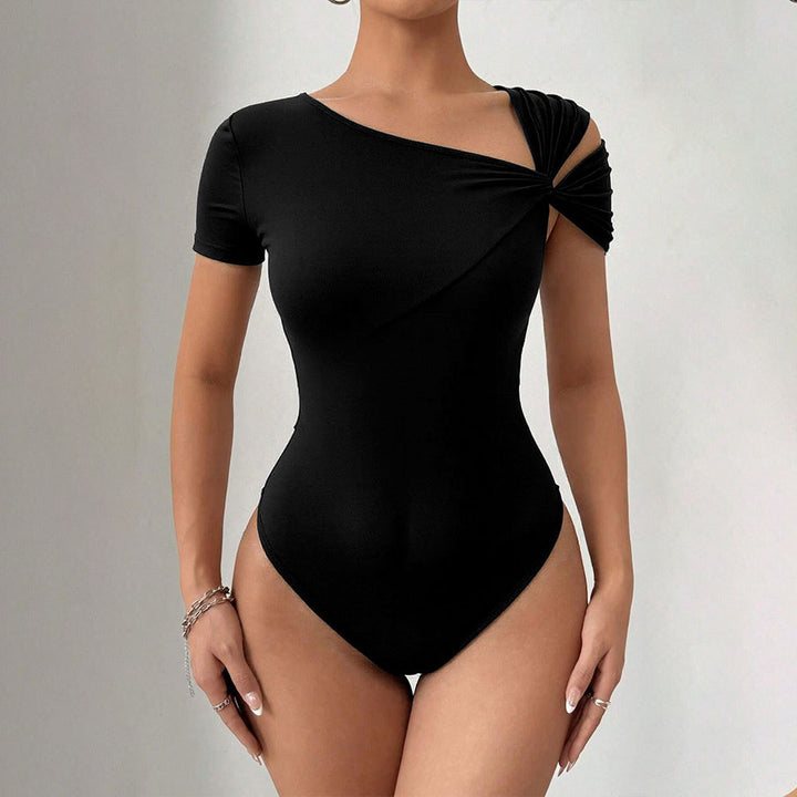 Body femme avec coupe asymétrique et drapée Levoire