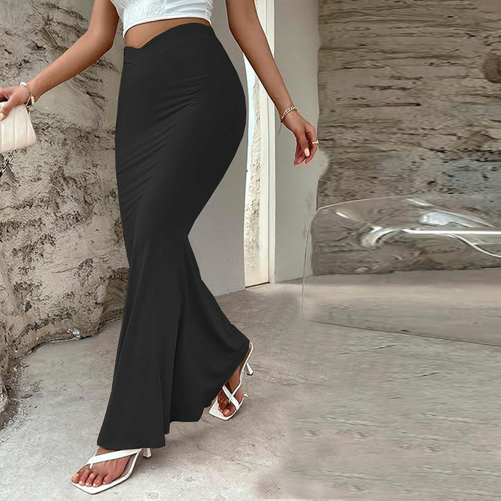 Jupe à traîne pour femmes avec taille haute et coupe ajustée Levoire