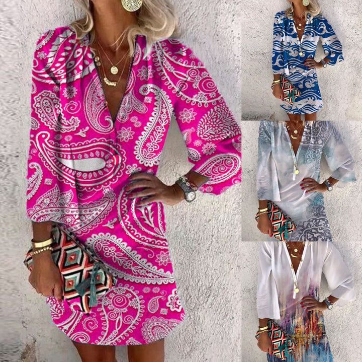 Levoire | Robe V élégante avec des manches trois quarts
