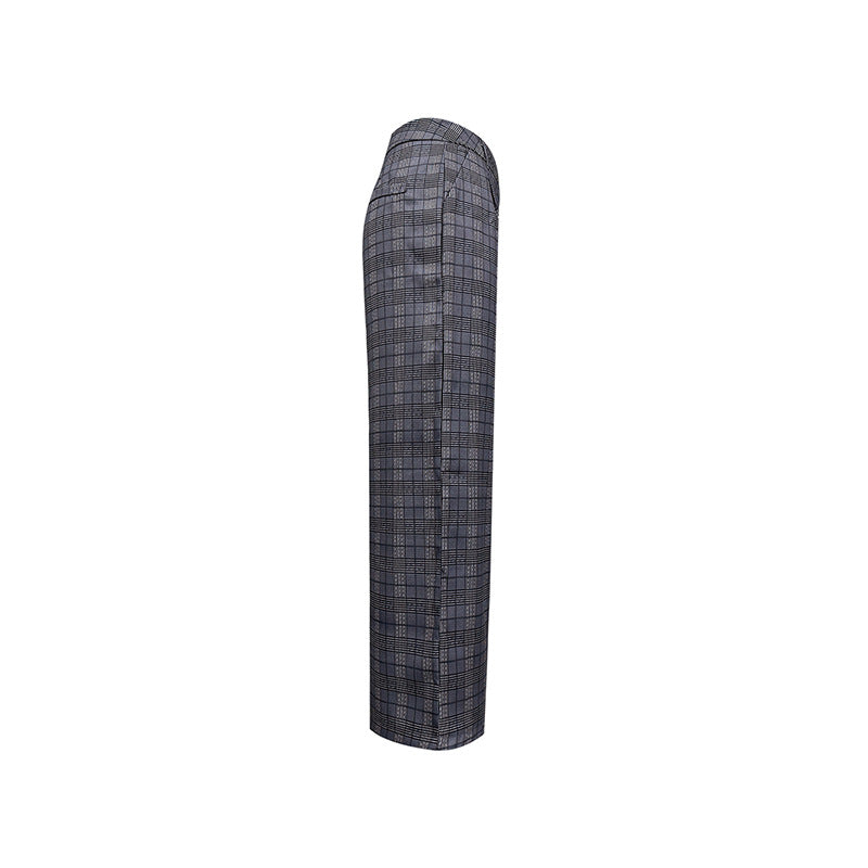 Pantalon large à carreaux pour femmes Levoire