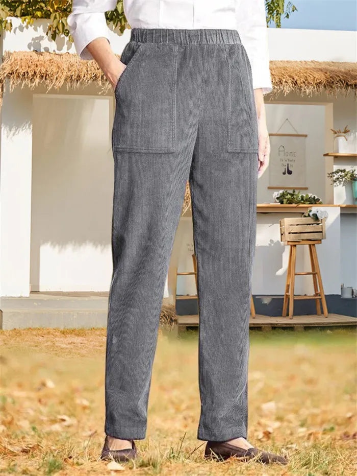 Levoire | pantalon à volants uni pour femmes Gris